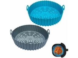 Forma De Silicone Para Airfryer, Redonda De 20 Cm, Acessórios Para Airfryer, Reutilizável Slowmoose
