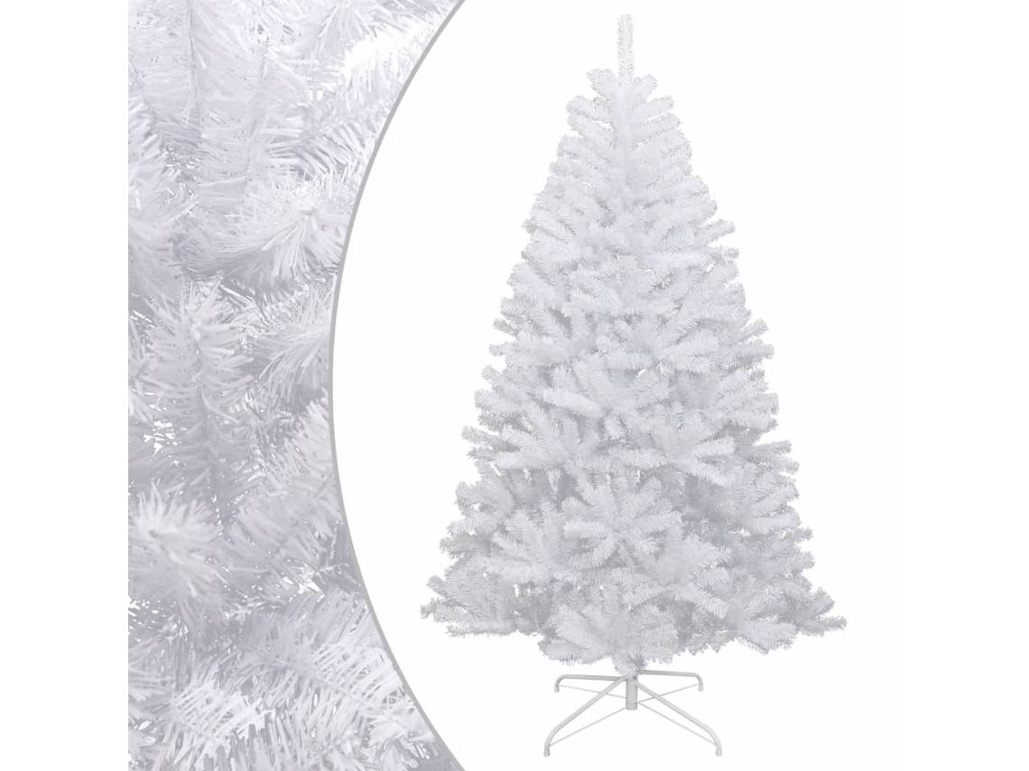 Artificial Hinged Christmas Tree, Artificial Hinged Christmas Trees Vidaxl Branco Pvc (120 Cm)