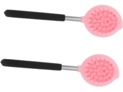 Lurelia Kit De 2 Escovas De Silicone Para Banho De Cuidado Corporal, Cabo Longo, Cerdas Macias E Pega Ergonómica, Uso Diário Prático
