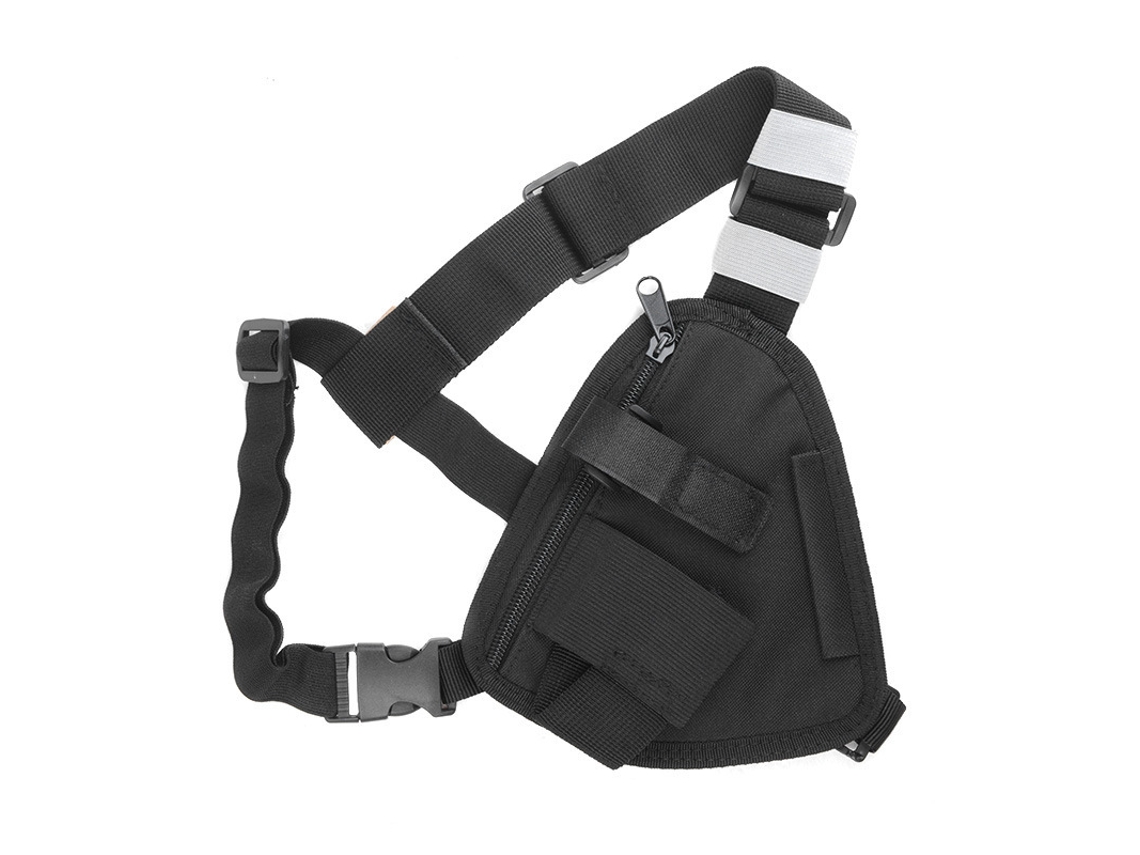 Arnês De Peito Para Rádio Portátil, Colete, Bolsa De Peito, Preto, Com Alça Ajustável, Compatível Com Baofeng Motorola Uniden Kenwood -aquaforge