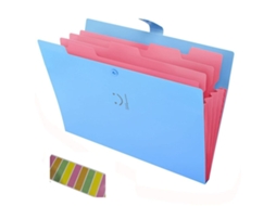 Pasta Extensível, Polipropileno, Formato A4 E Carta, Com 5 Compartimentos Klb Aquaforge