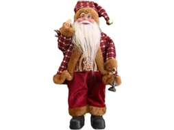 Figura De Papai Noel Tradicional Deluxe Em Pé Para Decoração (30cm, Vermelho)