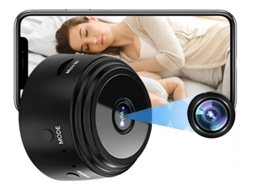 Câmera escondida Bestvite A9 Mini 1080P HD sem fio com visão noturna e detecção de movimento Câmera de segurança residencial preta