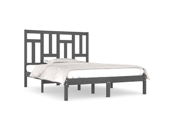 Bed Frame, Bed Frames Vidaxl Cinzeto Madeira De Pinho (200 X 200 Cm)