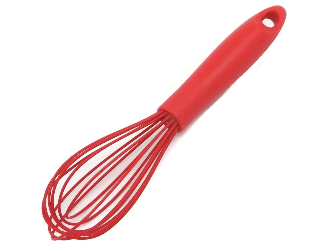 Batedor De Cozinha De Fio De Silicone Premium Chef Craft, 10,5 Polegadas, Vermelho