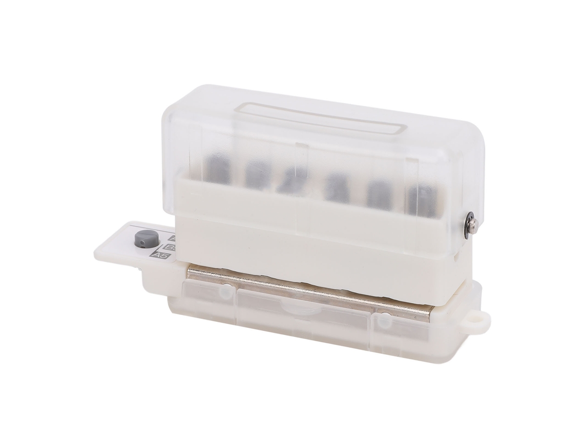 Furador de Papel 6 Furos Mini Portátil 5.5mm Diâmetro 9.5mm Espaçamento Abs para A4 A5 B5 Planners Folhas Soltas
