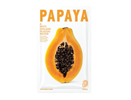 Blue Dot Com Islândia Glacial Água mascarar lobo em Papaya