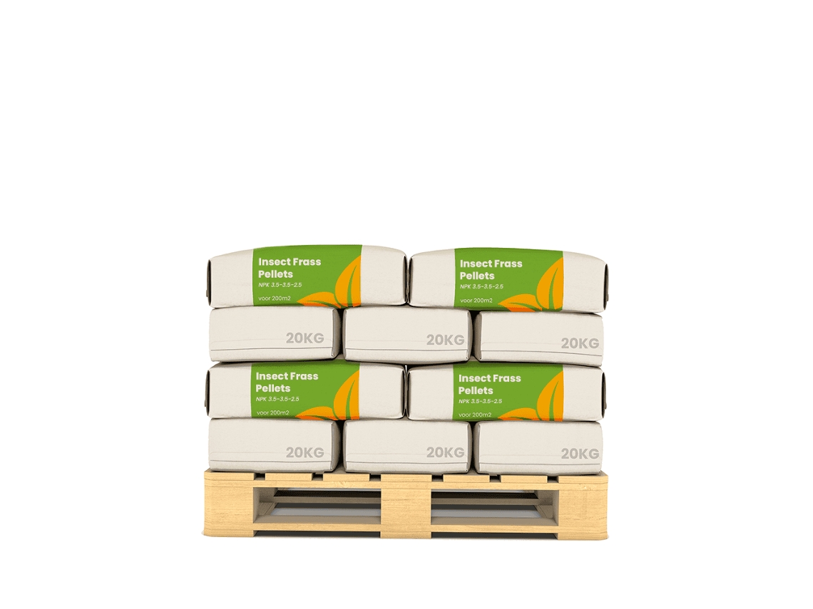 Mealworm Frass - Granulado de Fertilizante de Inseto (20x 400kg – para 4000m2) - Organifer
