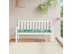 Vidaxl Almofadão Banco Jardim 150x50x7 Cm Tecido Oxford Padrão Folhas