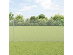 Vidaxl Cerca Hexagonal Com Poste 50 X 1,6 M Aço Galvanizado Prateado
