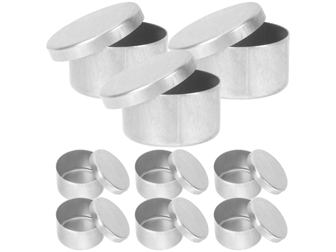 Conjunto De 9 Caixas De Alumínio Para Amostras De Solo, Recipientes Redondos Para Armazenamento E Pesagem.