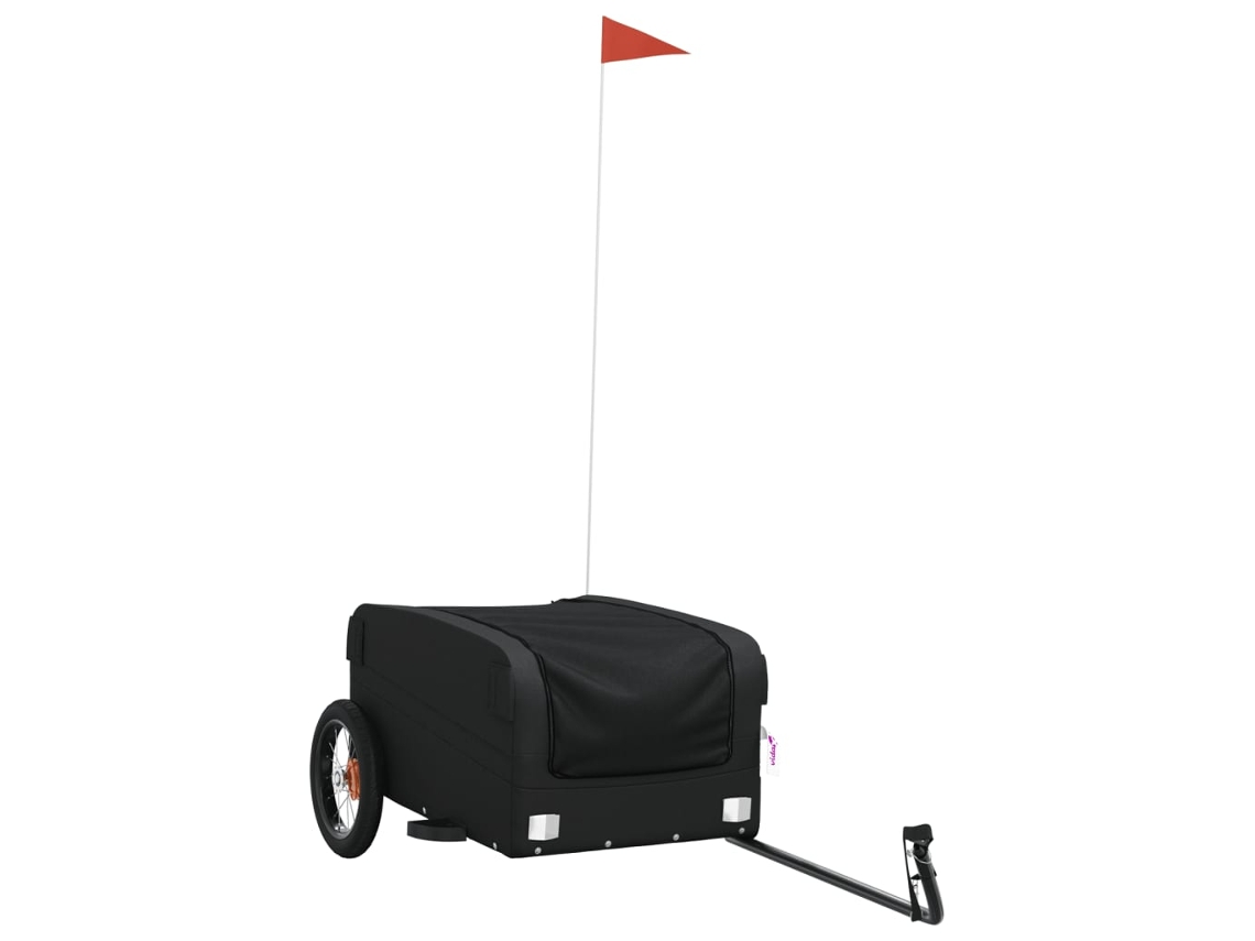 Bike Trailer, Bike Trailers Vidaxl Preto Ferro (122 X 52.5 X 42.5 Cm)