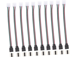 Conjunto De 10 Conectores Sem Solda Para Fitas De Led Rgb, Pinos De Instalação Portáteis Para Extens Gokoco
