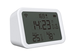 Lurelia Tuya Detector De Temperatura E Umidade, Wi-fi, Sensor Inteligente 4 Em 1, Despertador