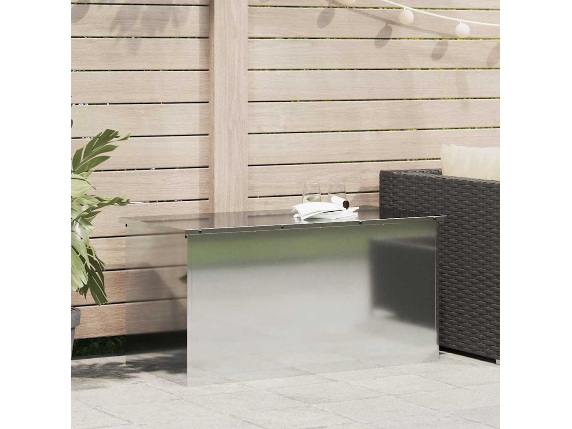 Vidaxl Cofrinho De Armazenamento Para Jardim Aço Galvanizado 220 L