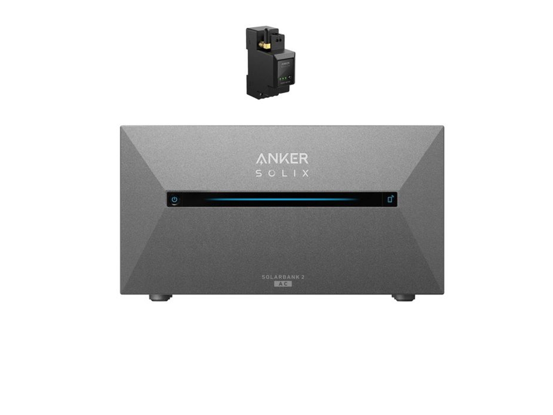Kit Anker Solix Solarbank 2 E1600 Ac, Contador Inteligente, Central Fotovoltaica Para Balcão Plug And Play