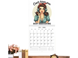 Calendário de Parede, para Mensal 2026, Organizador 28 X Cm, Multicolorido CHABERLU