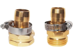 Conjunto De 3 Conectores Cobre Com Rosca Interna E Externa Para
