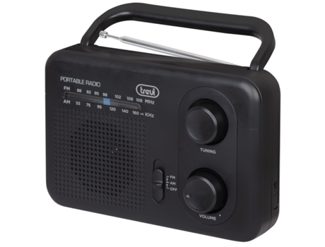 Rádio Portátil Analógico TREVI 0Ra7F6400 Preto