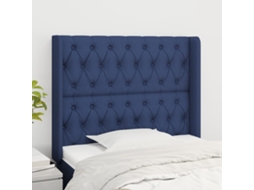 Cabecero con Alas de Tela 93x16x118/128 Cm Azul