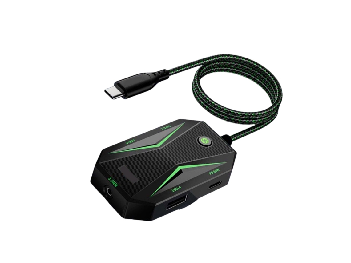 Adaptador 5 Em 1 5 Gbps Para Fones De Ouvido Gs4/gs4pro Usb C Com Cabo De 70 Cm, Múltiplas Funções Para Uso Doméstico E No Escritório5 Brilvibera