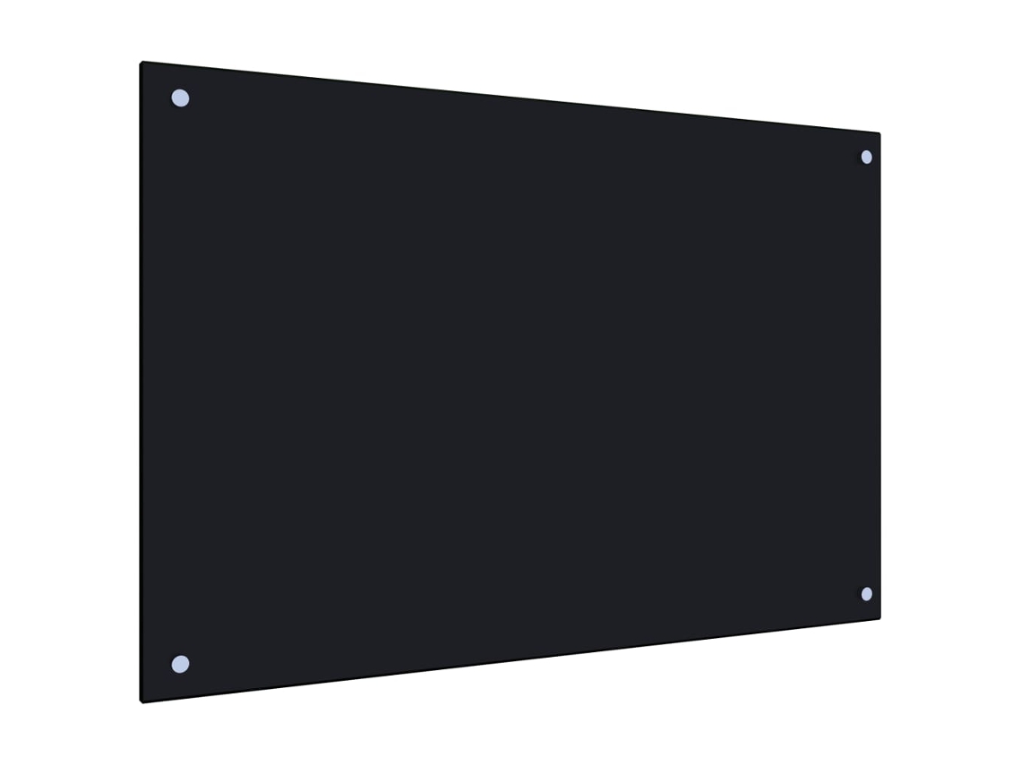 Painel Anti Salpicos De Cozinha 90x60 Cm Vidro Temperado Preto DKD HOME DECOR
