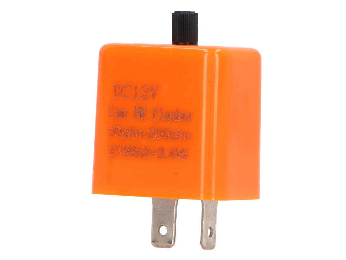 Relé Intermitente 12v Led Señal de Giro 2 Pines Ajustable para Coche | S/MARCA