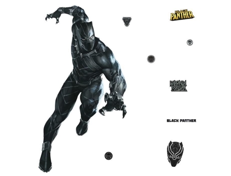 Adesivo gigante reposicionável da Marvel Pantera Negra 121,2 cm x 77,7 cm Colegas de quarto