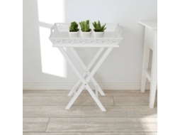 Vidaxl Mesa Lateral Com Tabuleiro Branco