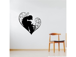 Adesivos de parede em formato de coração Sweet Casal, adesivos de parede para casamento, decoração de parede para quarto, 57x59cm