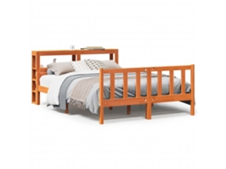 Bed Frame, Bed Frames Vidaxl Marrom Madeira (150 X 200 Cm)