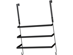Suporte De Toalha Robusto 60cm Com Ganchos Para Portas Instalação Gratuita Ideal Banheiros Pequenos Versátil Toalhas