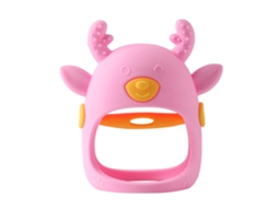 Chupeta de silicone em formato de cervo para bebês a partir de 3 meses.