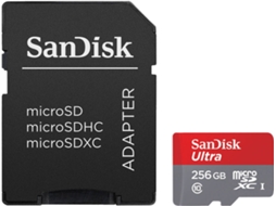 Cartão de Memória MicroSD SANDISK Ultra 256GB
