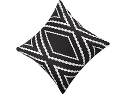Capa de Almofada Geométrica Impermeável em Poliéster Preto, 45x45cm, para Sala Estar e Sofá com CHABERLU
