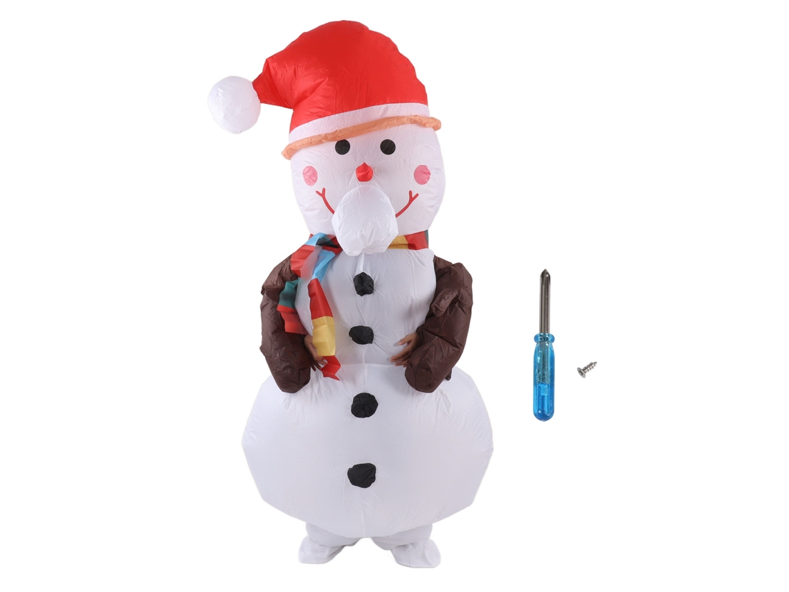 Fantasia de Natal Inflável com Boneco de Neve e Árvore para Adultos 150-190cm LAXISCREED
