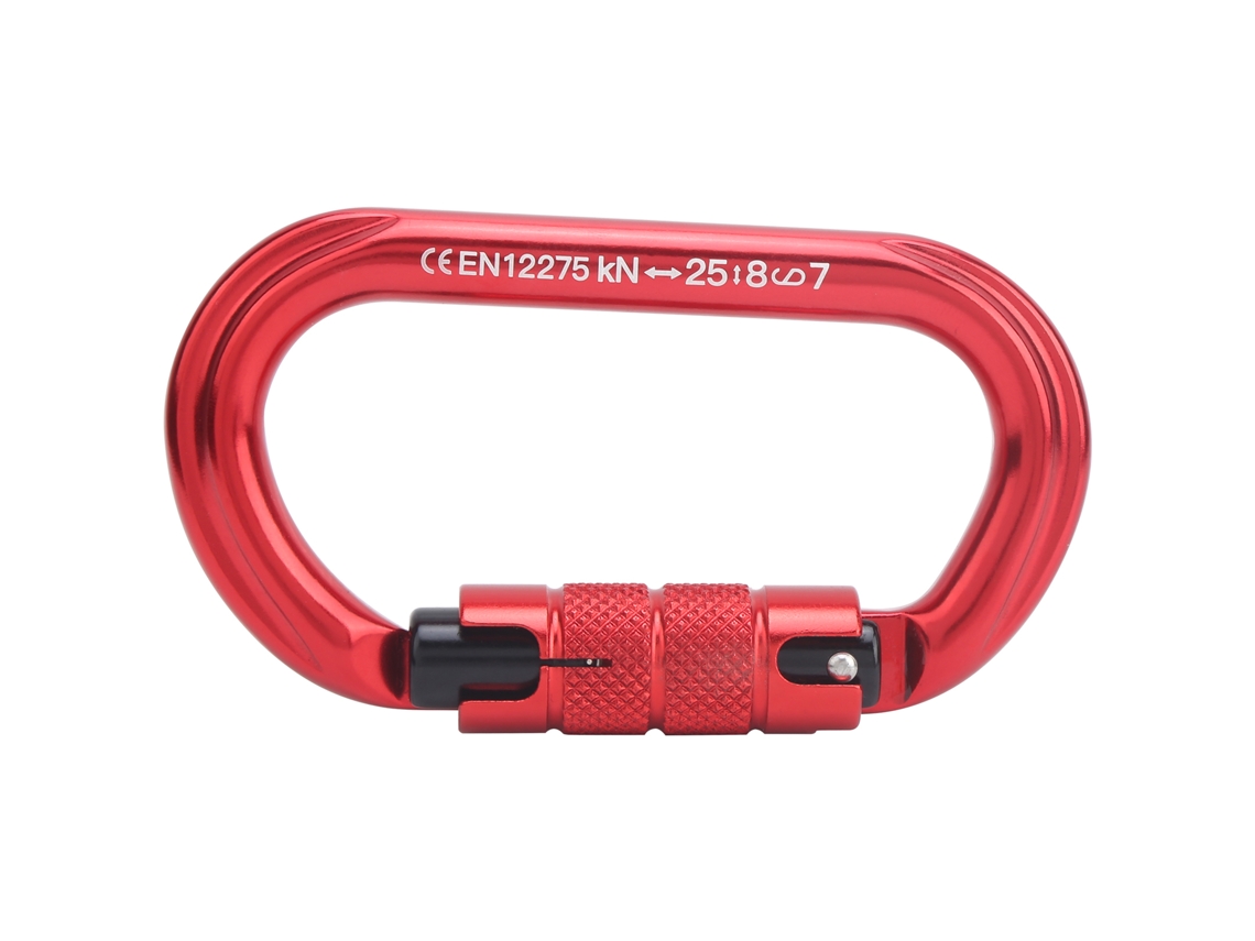 Rebe-mosquetón De Seguridad En Forma O Xinda De Aleación De Aluminio Resistente Para Escalada Rojo