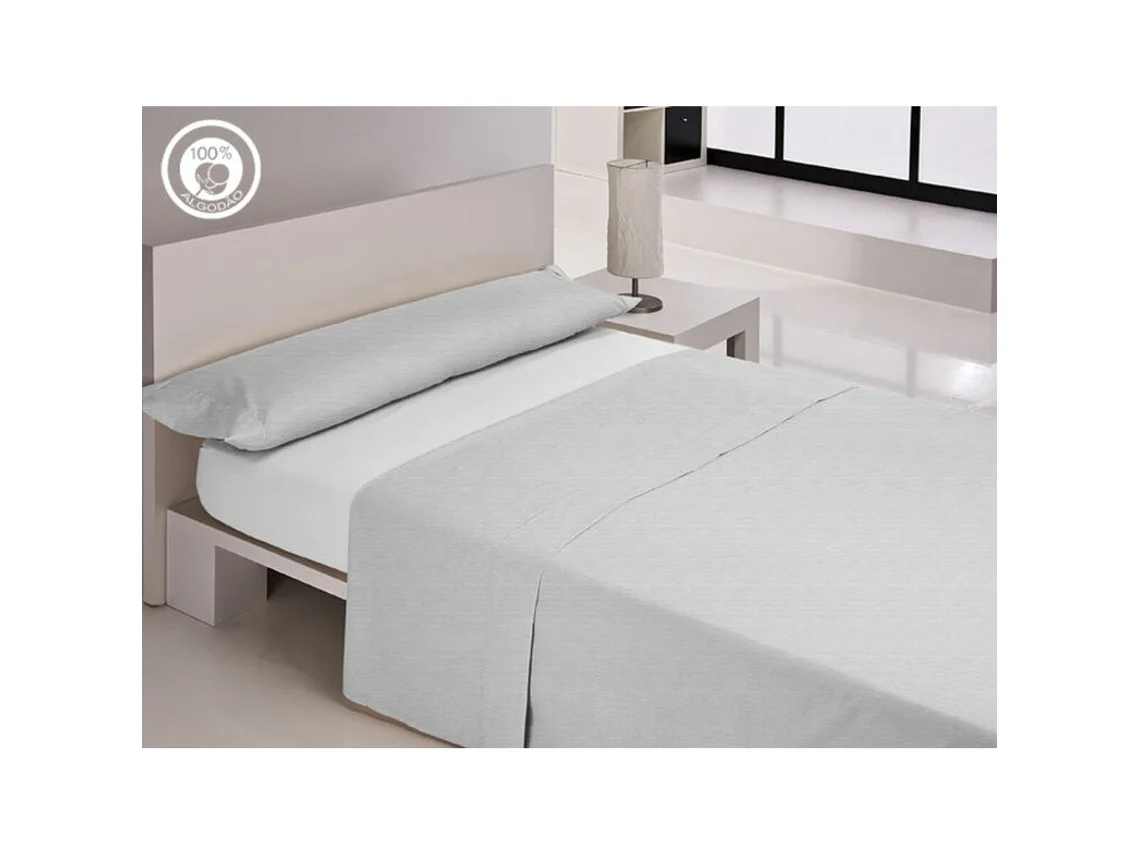 Lençol de baixo ajustável HAPPY HOME Lisos Cotton Plus (Branco - Solteiro - 100 % algodão)