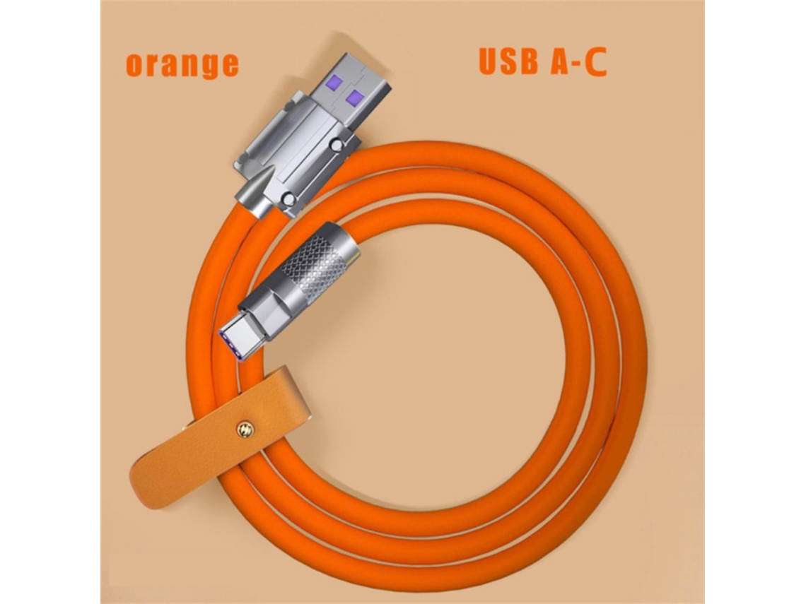 Cabo Usb Para Micro-usb 2m 120w, Silicone Flexível E Conectores De Liga De Zinco