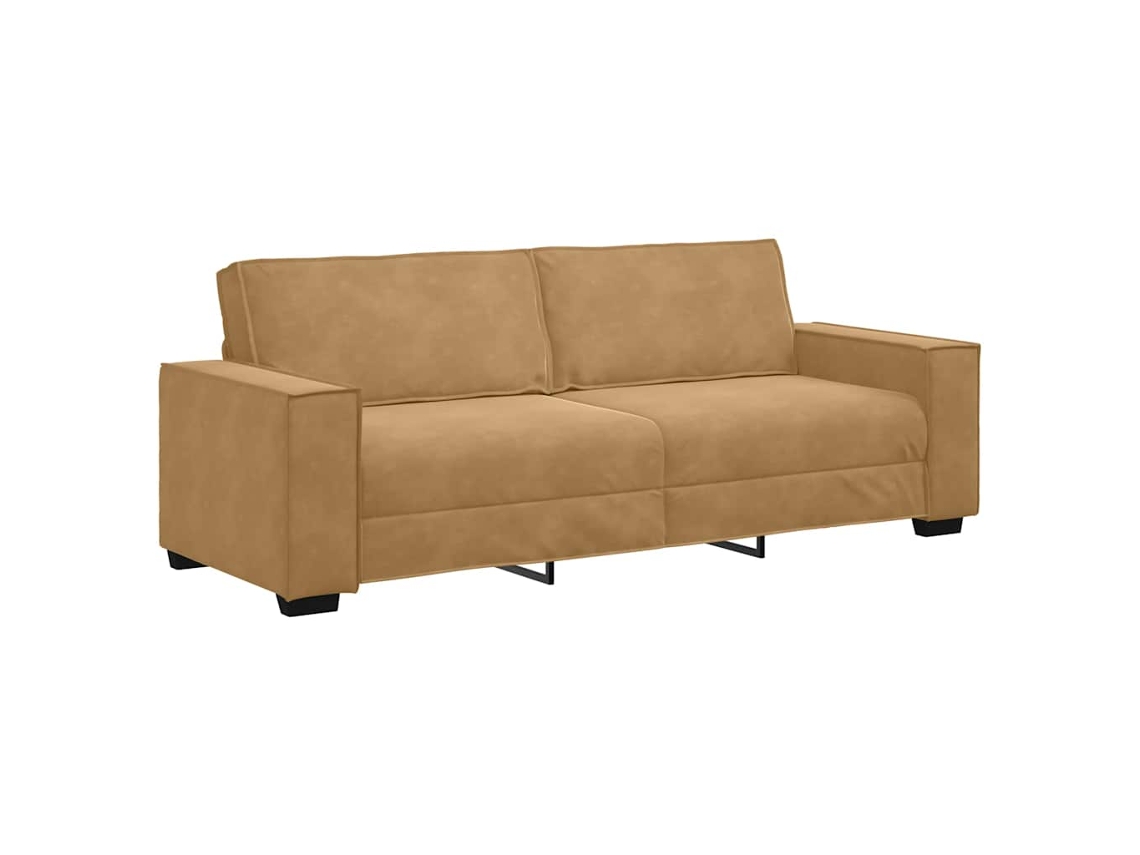 3-seater Sofa, 3-seater Sofas Vidaxl Marrom Veludo (n/a)
