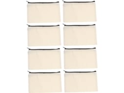 Estojo De Lona Com Zíper Para 12 Lápis, Necessaire Pequena Para Maquiagem, Sem Estampa.