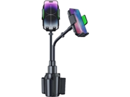 Suporte Duplo Para Celular Veicular Com Haste Flexível Giratória.