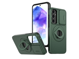 Capa Zruxe Compativel Com Samsung Galaxy A55 5g (camshield - Magsafe - Anel - Armor - Verde Escuro)