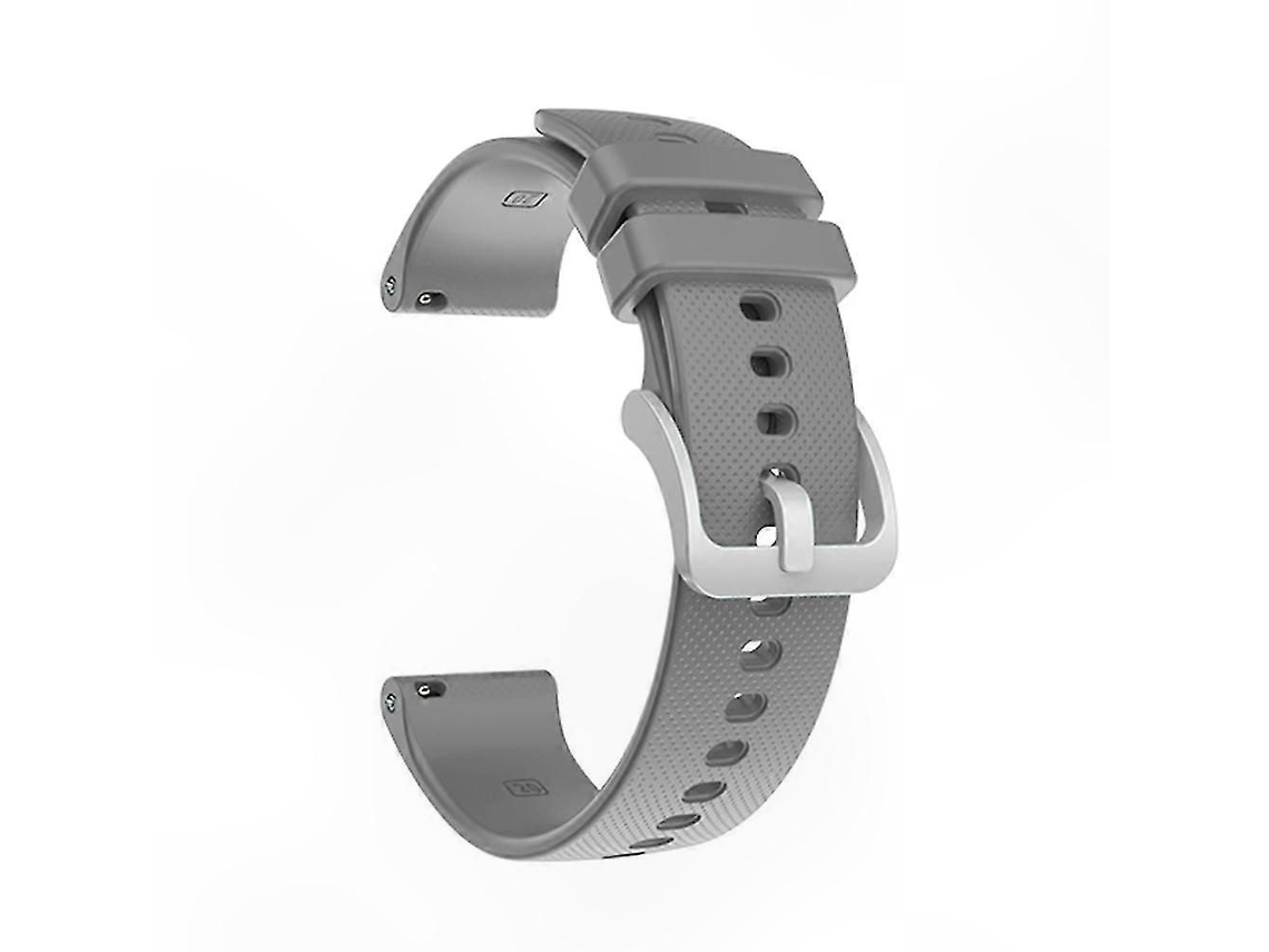 Pulseira De Silicone Com Fivela Prateada Para Substituição De Smartwatch.