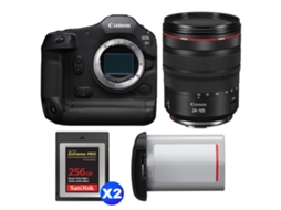 Eos R1 + Rf 24 105mm F/4 L Is Usm + 2 Sandisk 256gb Extreme Pro Cfexpress Type B + Canon Lp e19 + Ebook “20 Dicas para Fotos Que Impressionam” CANON