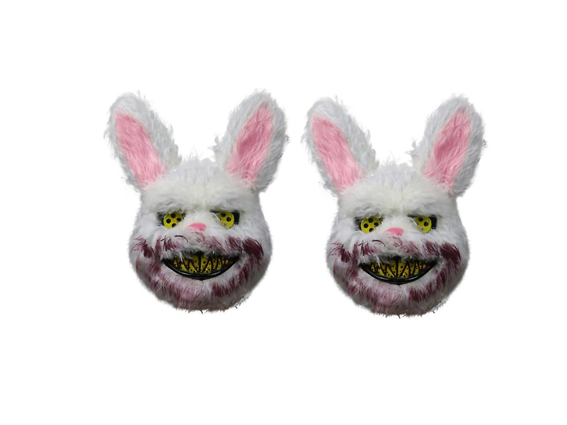 2 Peças de Máscara de Coelho Assustador para Decorações de Halloween ALLINLESS