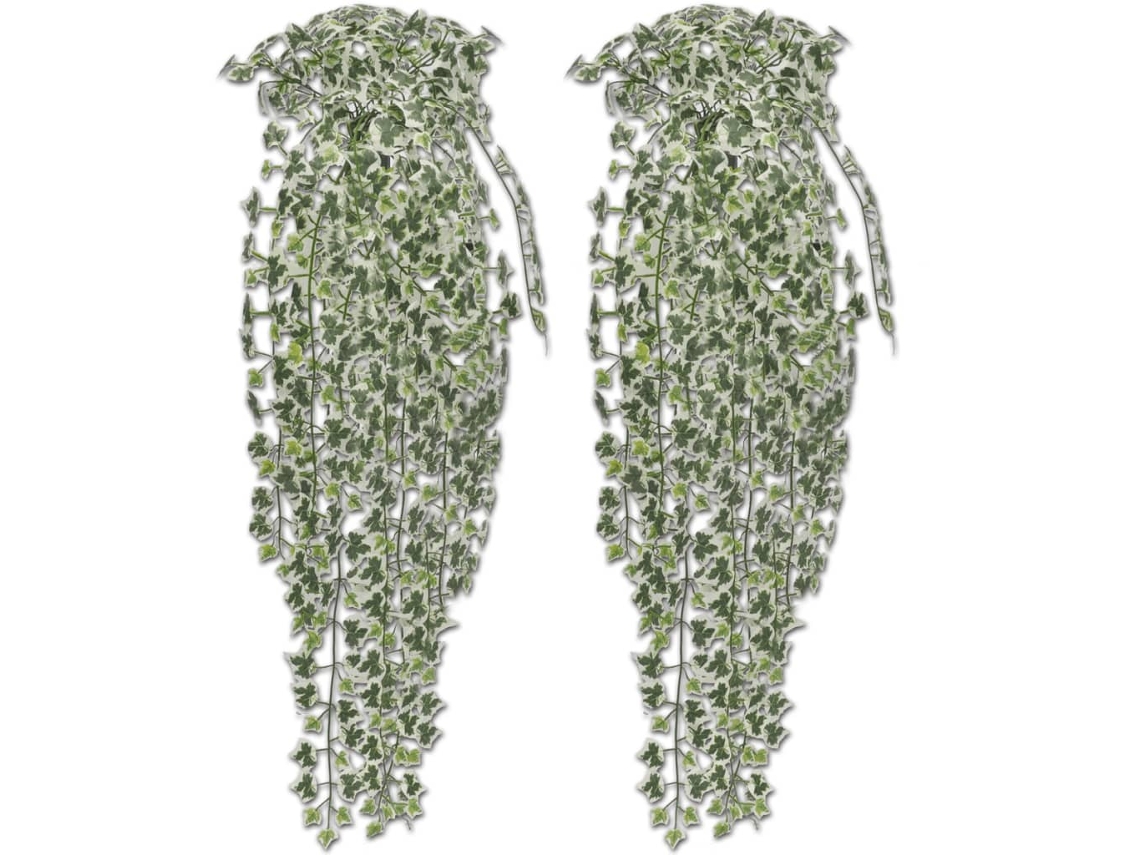 Conjunto 2 Trepadeiras Hera Artificiais Variegadas 90 Cm