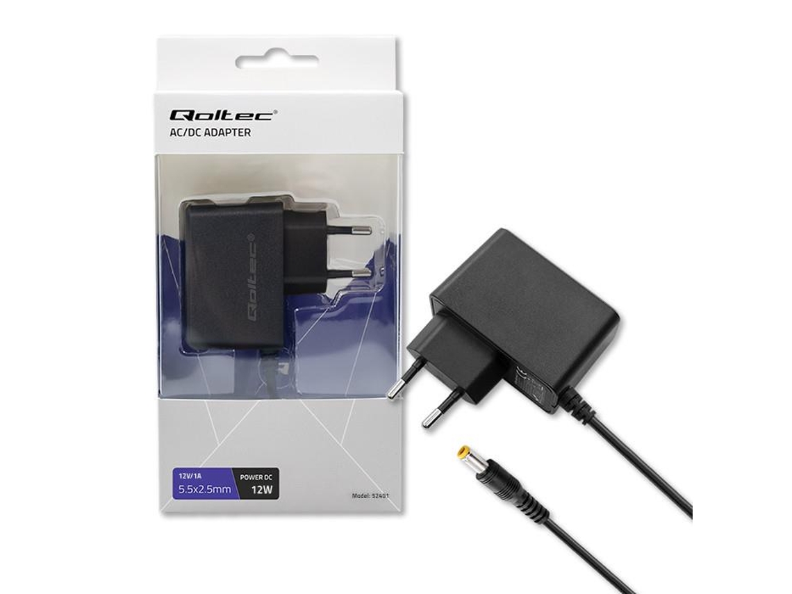 Adaptador de Alimentação QOLTEC 12v 1a 12w 5.5x2.5