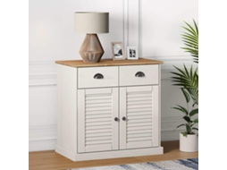 Vidaxl Aparador Com Gavetas Vigo 78x40x75 Cm Pinho Maciço Branco