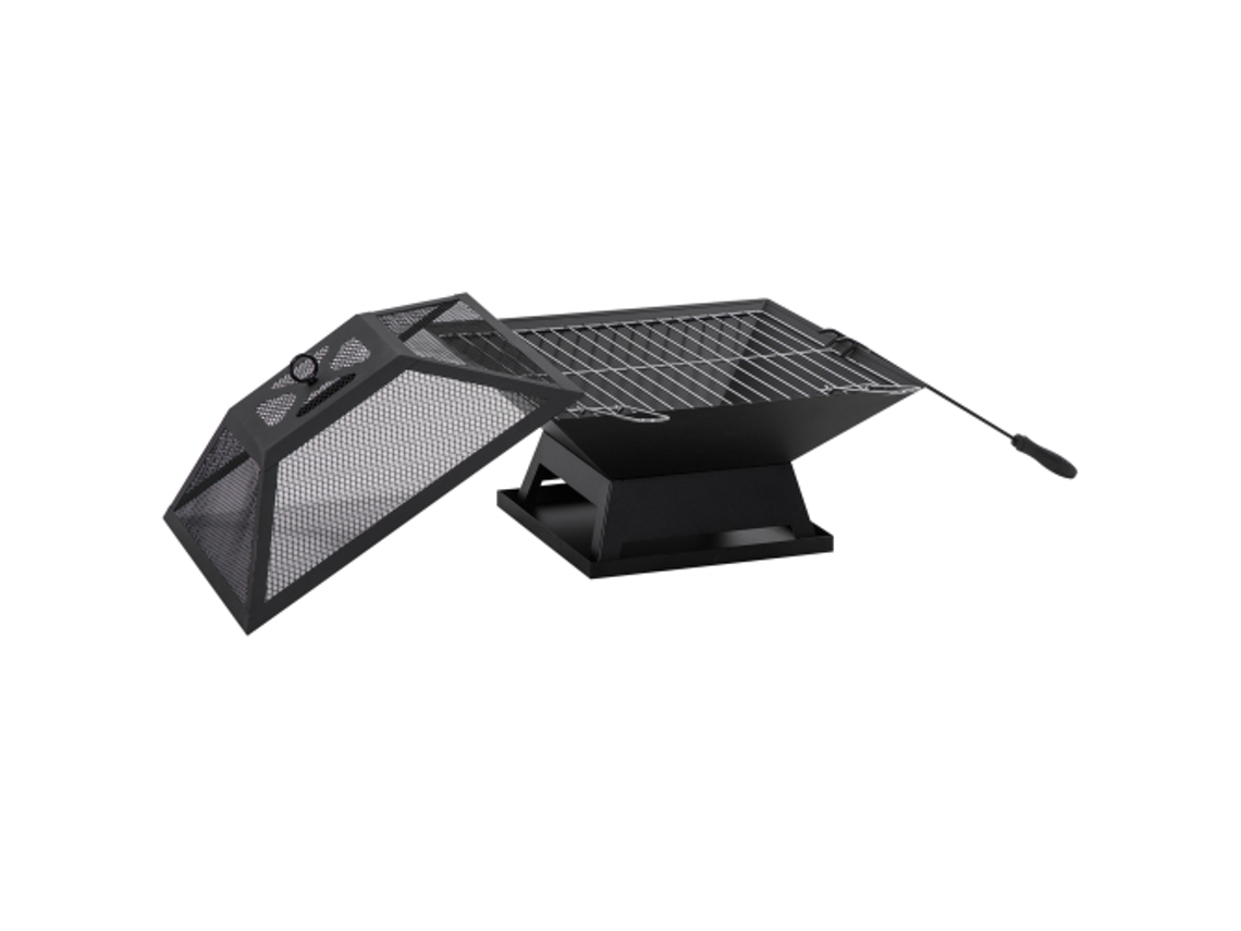 Lareira ZIWEI STORE de Jardim com Grelha e Protetor de Faíscas, Incluindo um Atiçador, para Criar um Ambiente Acolhedor À Noite (não especificado)